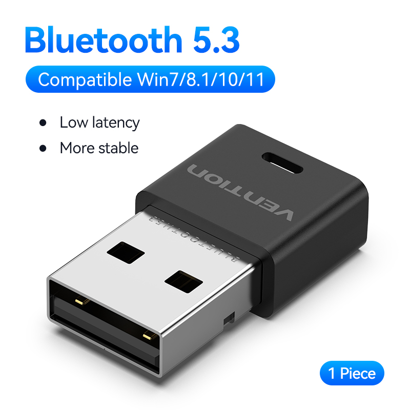 Vention Adattatore Bluetooth USB 5.3 5.4 Dongle per altoparlante per PC Mouse wireless Tastiera Ricevitore audio musicale Trasmettitore Bluetooth: Rosso