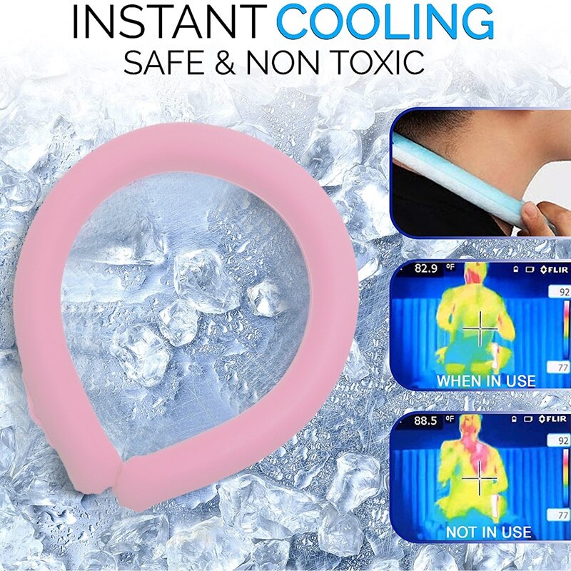 Summer Neck Cooling Ring Neck Cooler Ice Pack,Neck Cooling Ring Summer Heatstroke Prevention Ice Cushion Tube
