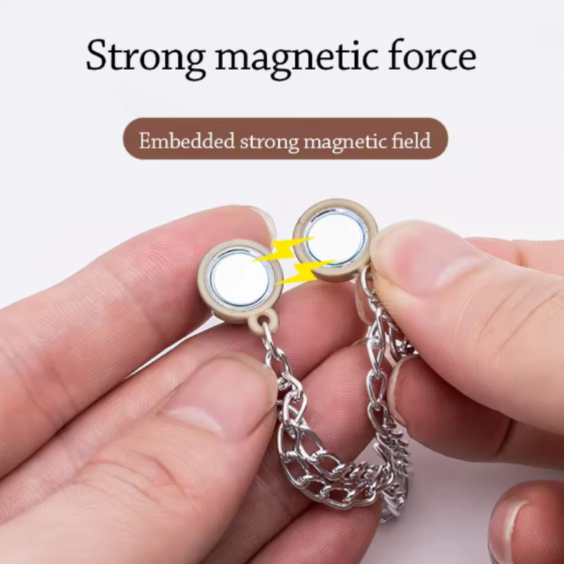 Bouton magnétique multifonction pour vêtements, avec chaîne, boutons métalliques, Clip pour vêtements, écharpe, jambes de pantalon, outils magnétiques de fixation de manchette