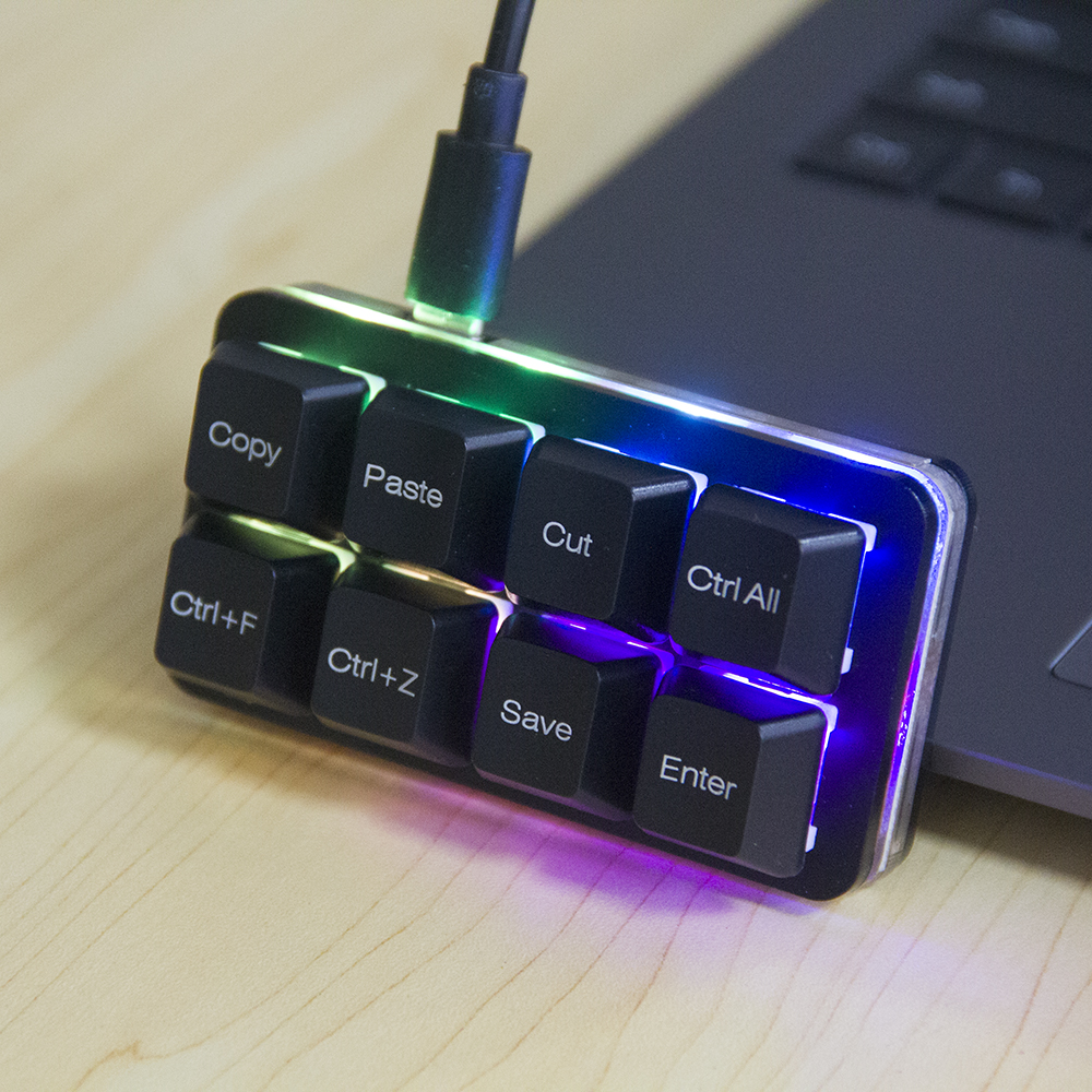 Vial programable teclado de 8 teclas negro blanco teclado oficial Excel teclado retroiluminado RGB juegos mecánicos de intercambio en
