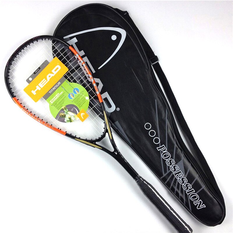 Hoofd Carbon Squash Racket Met String Squash Tas Padel Raqueta Training Accessoires Muur Bal Mannen Vrouwen Raquetas De Met Zak: Orange