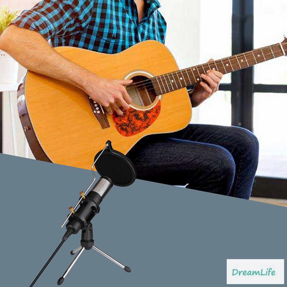 Plug and play dual channel USB condenser microphone live microphone free drive computer conference desktop voice chat microphone