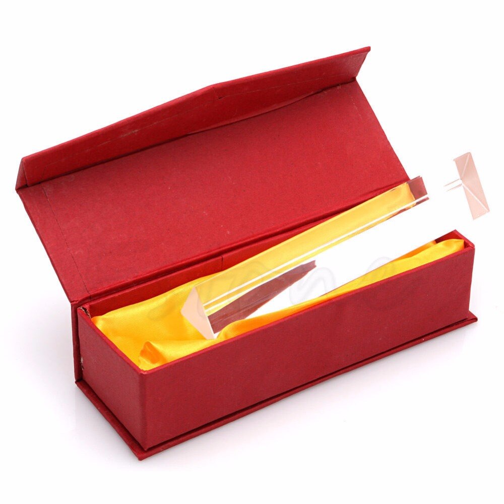 Optical 6" 15cm Glass Triple Triangular Prism Physics Teaching Light Spectrum