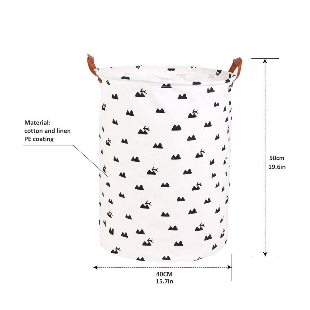 Cesta de ropa sucia plegable de gran capacidad de 40x50cm, bolsa de almacenamiento redondo, cesto grande, soporte plegable para ropa de juguete, organizador de cubos: A 19