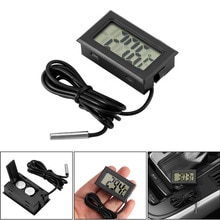 Car Digital LCD Display Temperature Meter Thermometer Temp Sensor w/ Probe Black