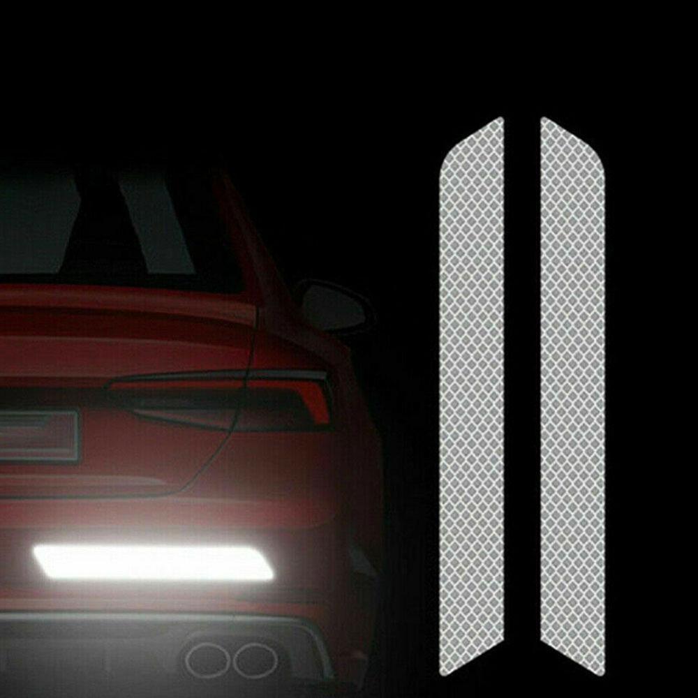 Nano Car Reflective Sticker Warning Strip Tape Traceless Car Warn Body Auto Trunk Exterior Car Sticker on Protective Access J9K9