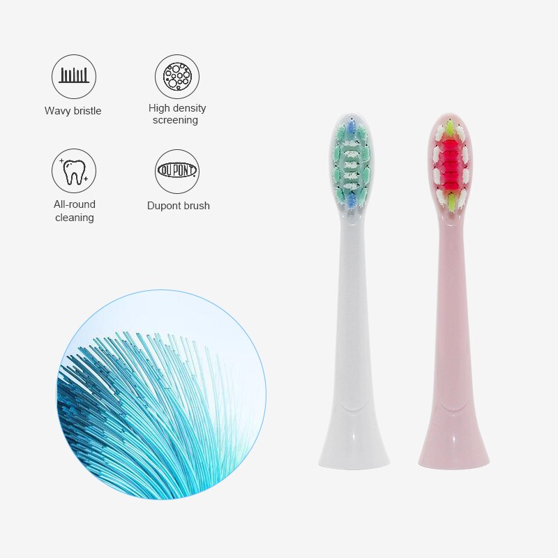 Cepillo de dientes eléctrico para adulto, cepillo de dientes eléctrico sónico con batería de 2000mAh para 90 días, carga USB, resistente al agua, 45000 veces/min