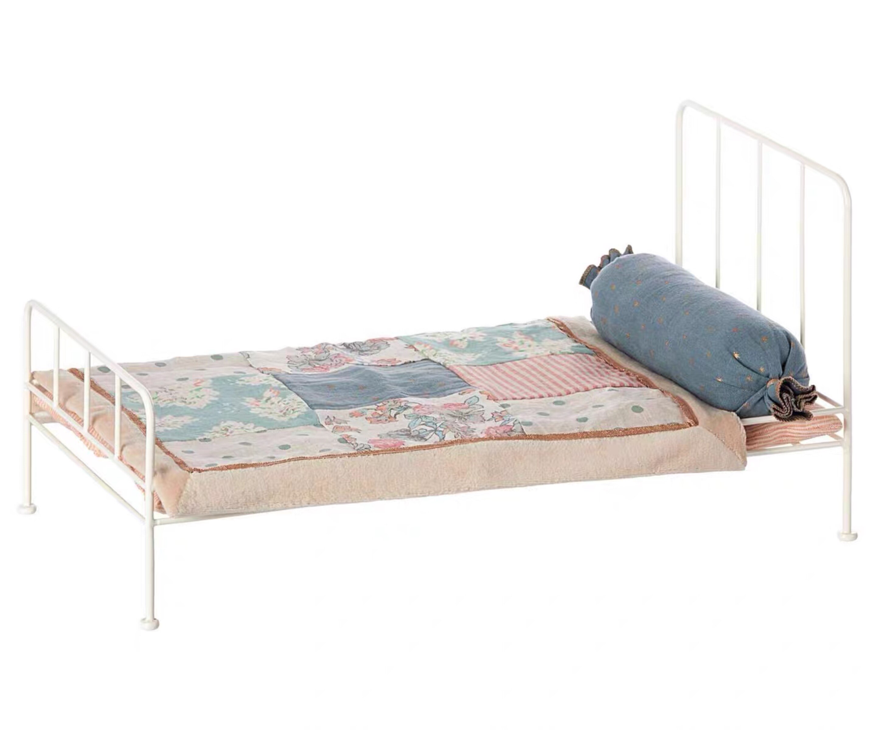 28cm metall kleine bett anzug freundlicher haus möbel spielzeug Mini Simulation puppe bett: 45cm groß Weiß Bett