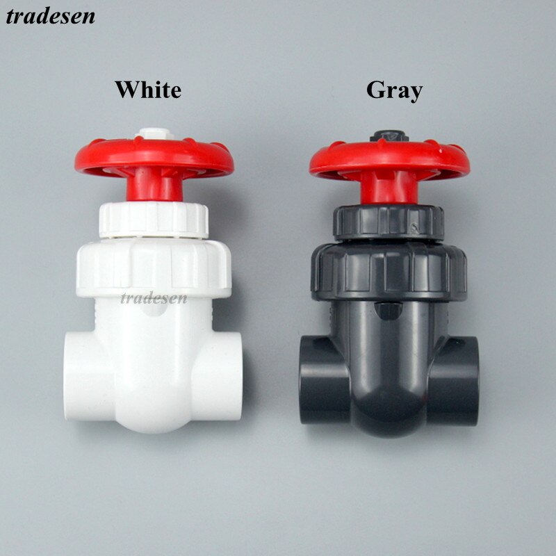 1pc 20~63mm PVC Gate Valve Precision Flow Control Sluice Switch Home Garden Irrigation Aquarium Fish Tank DIY UPVC Pipe Fittings