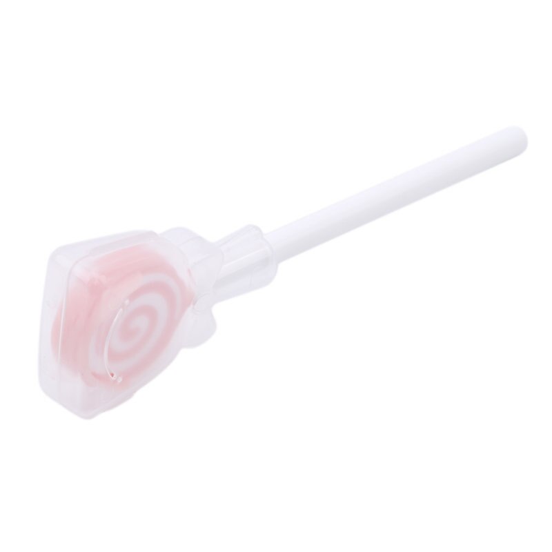 Schattige lolly baby melktandenborstel tongreiniger kind tongschraper reiniger babyverzorging kerst baby kinderen: Roze