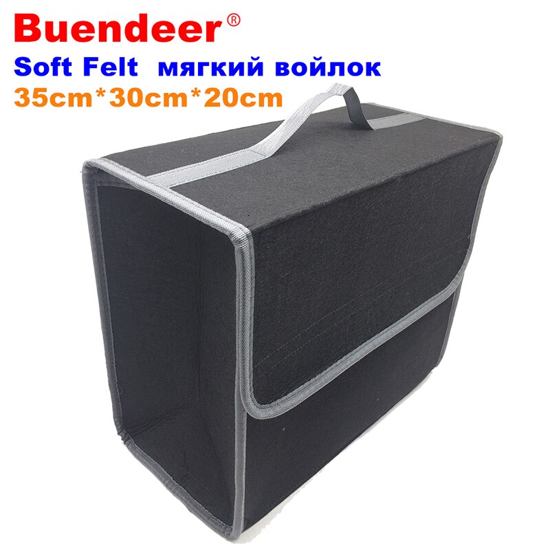 Buendeer auto kofferbak organizer zachte vilt opvouwbare opbergdoos brandwerende organizer auto opbergzak auto opberggereedschap