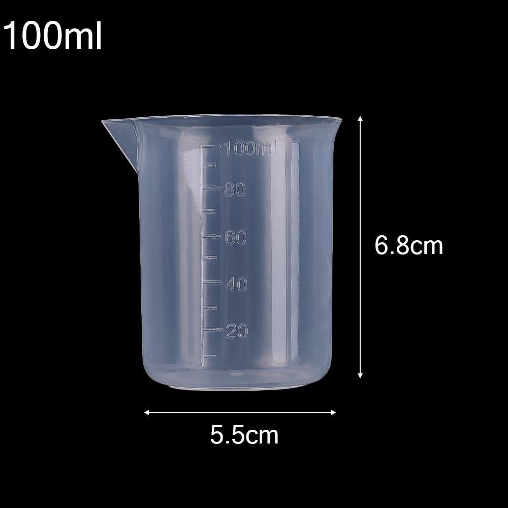 100ml Measuring Cup Transparent Plastic Scale Beaker Lab Chemical Laboratory Cups Resin Water Kitchen Baking Tools Container: 1500ml