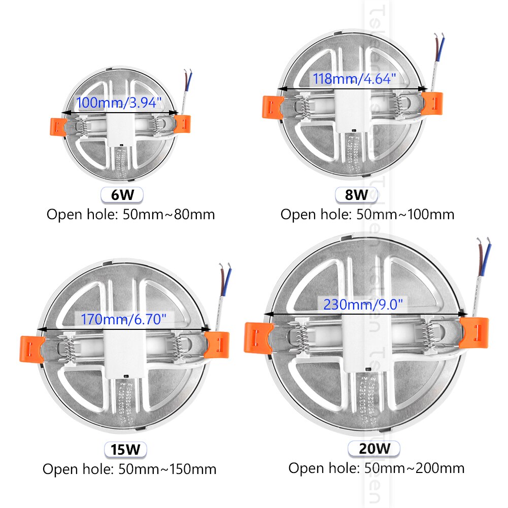 6W/15W/20W Led Panel Licht Verzonken Plafond Spot Lamp Thuis Ronde Downlight Voor Indoor kantoor Commerciële Gebruik Slanke Verborgen