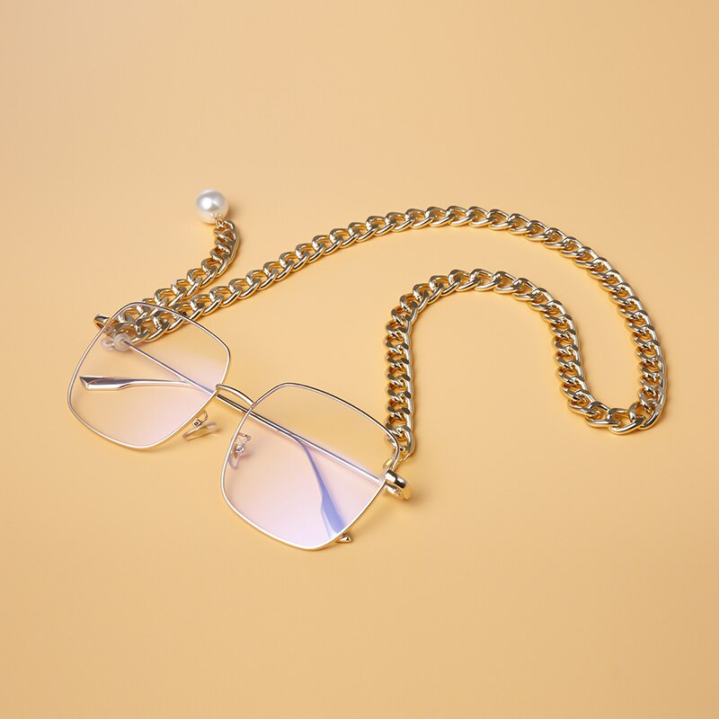 Uddein Gold Punk Ketting Zonnebril Voor Vrouwen Bril Bril Metalen Ketting Voor Bril Band Brillen Eyewear Accessoires
