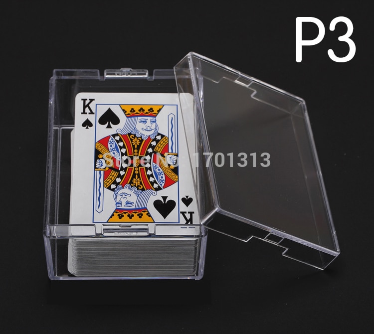 Polystyrene Transparent Playing CARDS plastic box PS Storage Collections Container Case(only box, not have Playing CARDS)