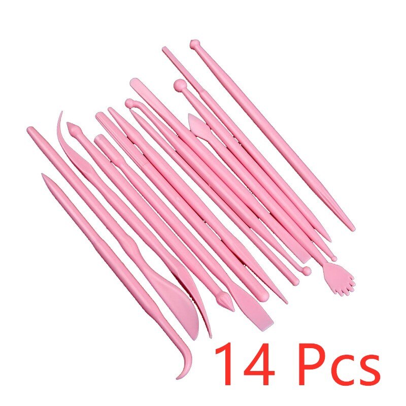 14pcs/set Shaping Clay Playdough Tools Toys Polymer Modeling Clay Tool Plastic Clay Sculpting Set Polyform Sculpey Tools Set