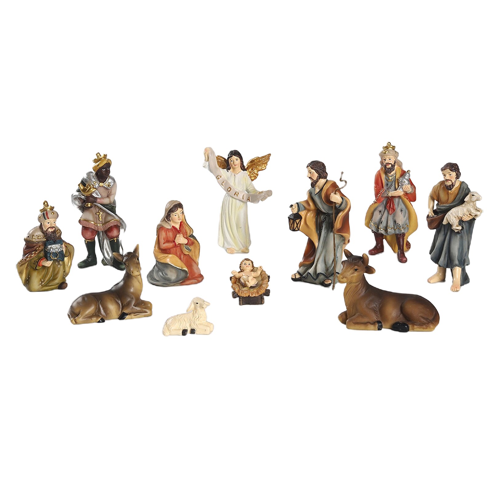 Christmas Traditional Nativity Scene Figurines Set Xmas Decorations Decor