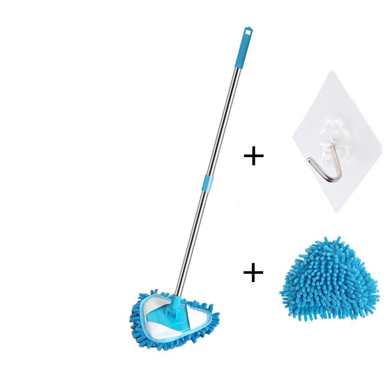 Intrekbare Chenille Mop Stof Vegen Muur En Plafond Tegels Draagbare Huishoudelijke Reiniging Glas Venster Vloer Lange Handvat Swabs: a  set  B