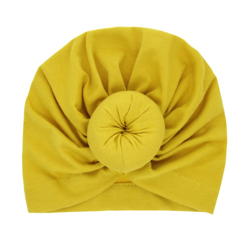 Bandeau Turban rond pour enfants | Bandeau pour bébés filles, nœuds pour cheveux, bandeau élastique et large,: yellow