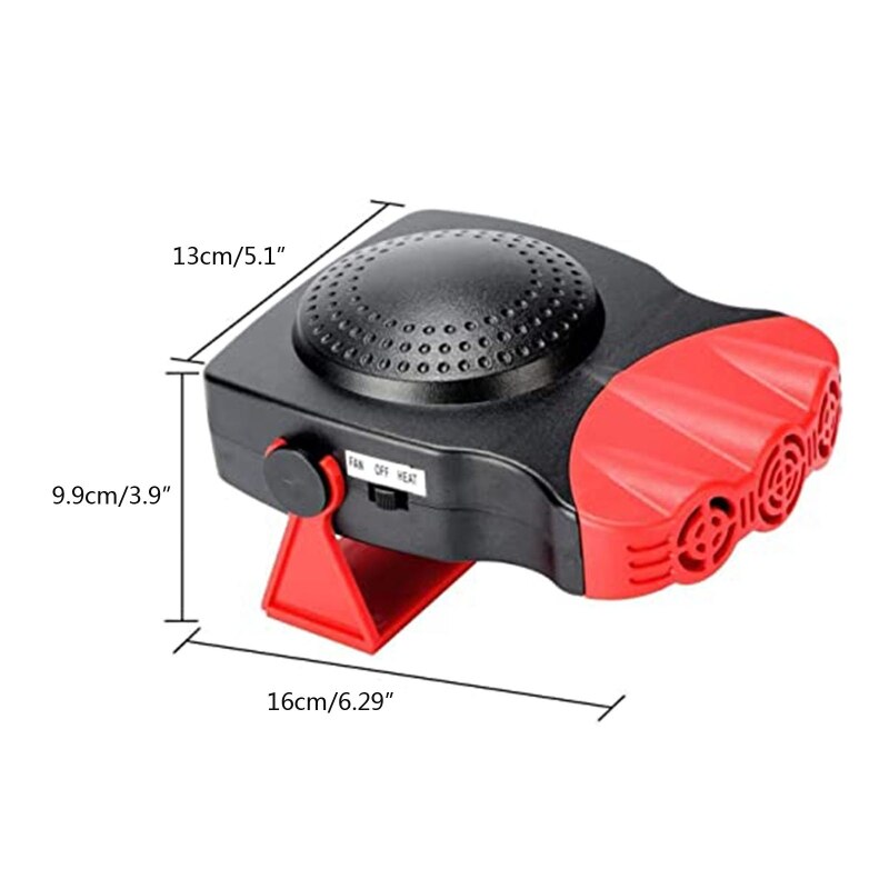 Car Heater Portable Electric Windshield Defogger Rotate Base Window Heater Heating Baffle Dryer Fan Demister Adjustable