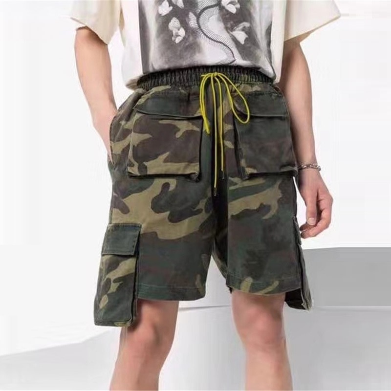 Bf style shorts kvinder vintage multi-lommer camouflage cargo shorts streetwea all match casual cadet camo shorts