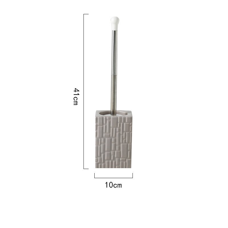 Keramische Basis Toiletborstel Set Badkamer Accessoires Praktische Clean Tool Reinigingsborstel Rvs Lange Handvat Wc Borstel: B