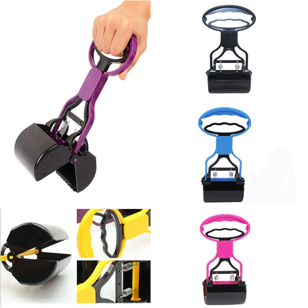 Long Handle Pet Waste Picker Pooper Scooper Folding and Expanding Jaw Poop Scoop Pick Up Waste One Hand Cleaning Tools
