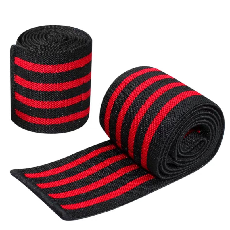1 styck lindningsbara kompressionssportremmar armbågsskydd fitness tyngdlyftningsutrustning skyddsutrustning: Röd