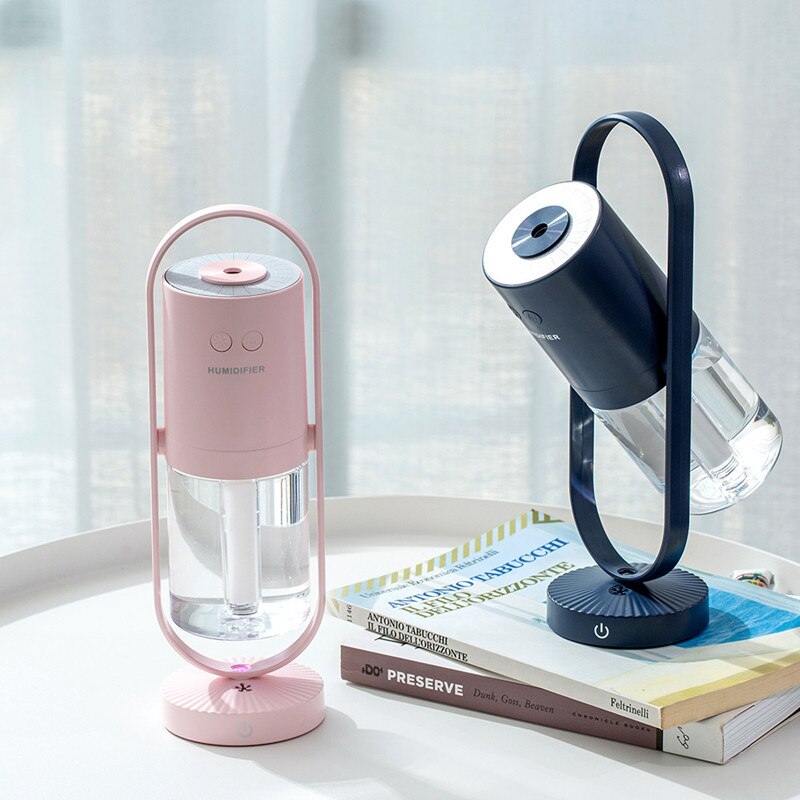 Humidificateur d'anion maison USB Mini humidificateur avec purificateur d'air de lampe d'atmosphère colorée
