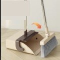 Broom Dustpan Mop Three Sets Kit Multi-Function Broom Windproof Dustpan Cleaning Floor Hygiene Durable Household Cleaning Tool: Js05a 2pc  beige