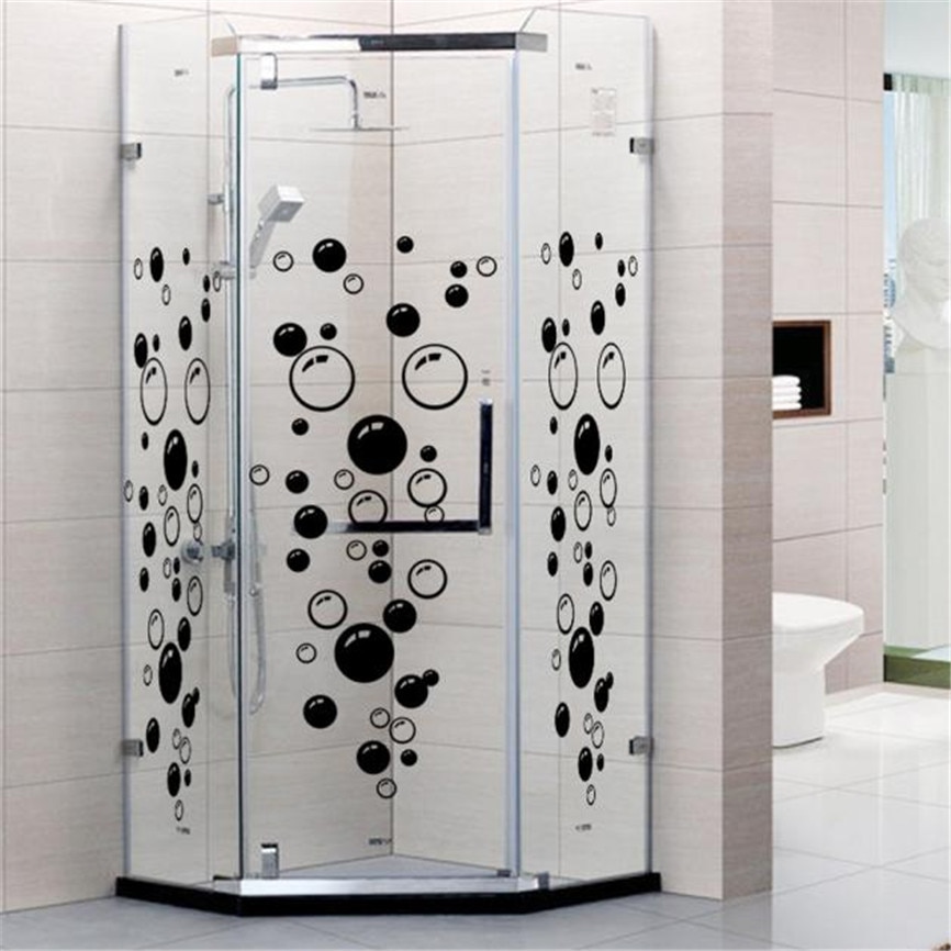 Wallpaper Sticker DIY Bubbles Circle Removable Bathroom Window Sticker Decal Home Decor 45*20cm Wallpapers For Living Room B#