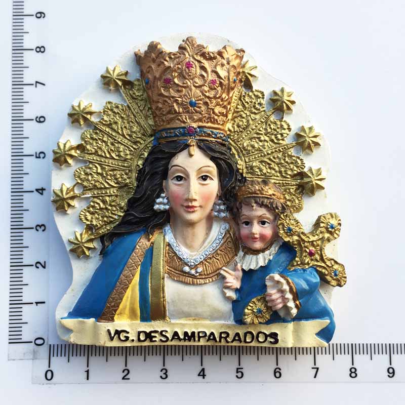 Spanien Valencia Farias Jungfrau Maria Statue Tourist Souvenirs Kühlschrank Magnet Spanisch Tänzerin Magnetischen Kühlschrank Aufkleber Idee: a