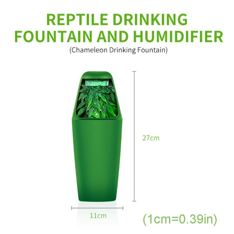 Automatische Reptiel Drinkfontein Bevochtigen Hagedis Water Voedsel Dispenser Voeden H58C