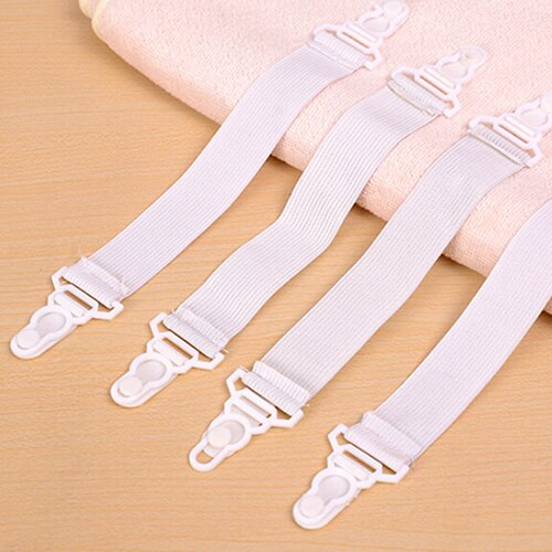 4 Pcs Elastische Laken Matrashoes Dekens Thuis Grijpers Cliphouder Fasteners Clip Huishoudtextiel Wit