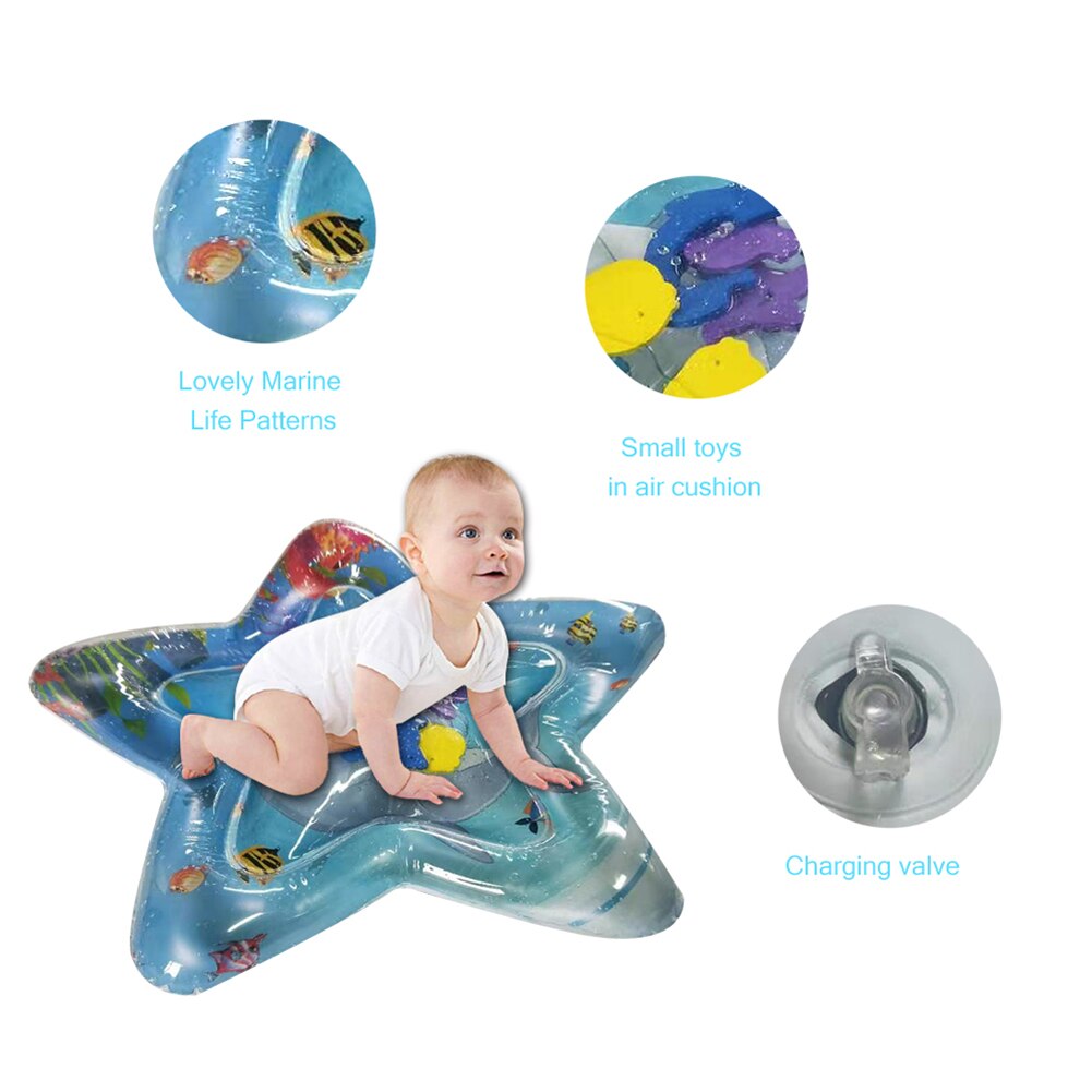 Dual Use Toy Baby Inflatable Patted Pad Baby Water Pad Inflation Mat Outdoor Party Play Splash Pat Cushion