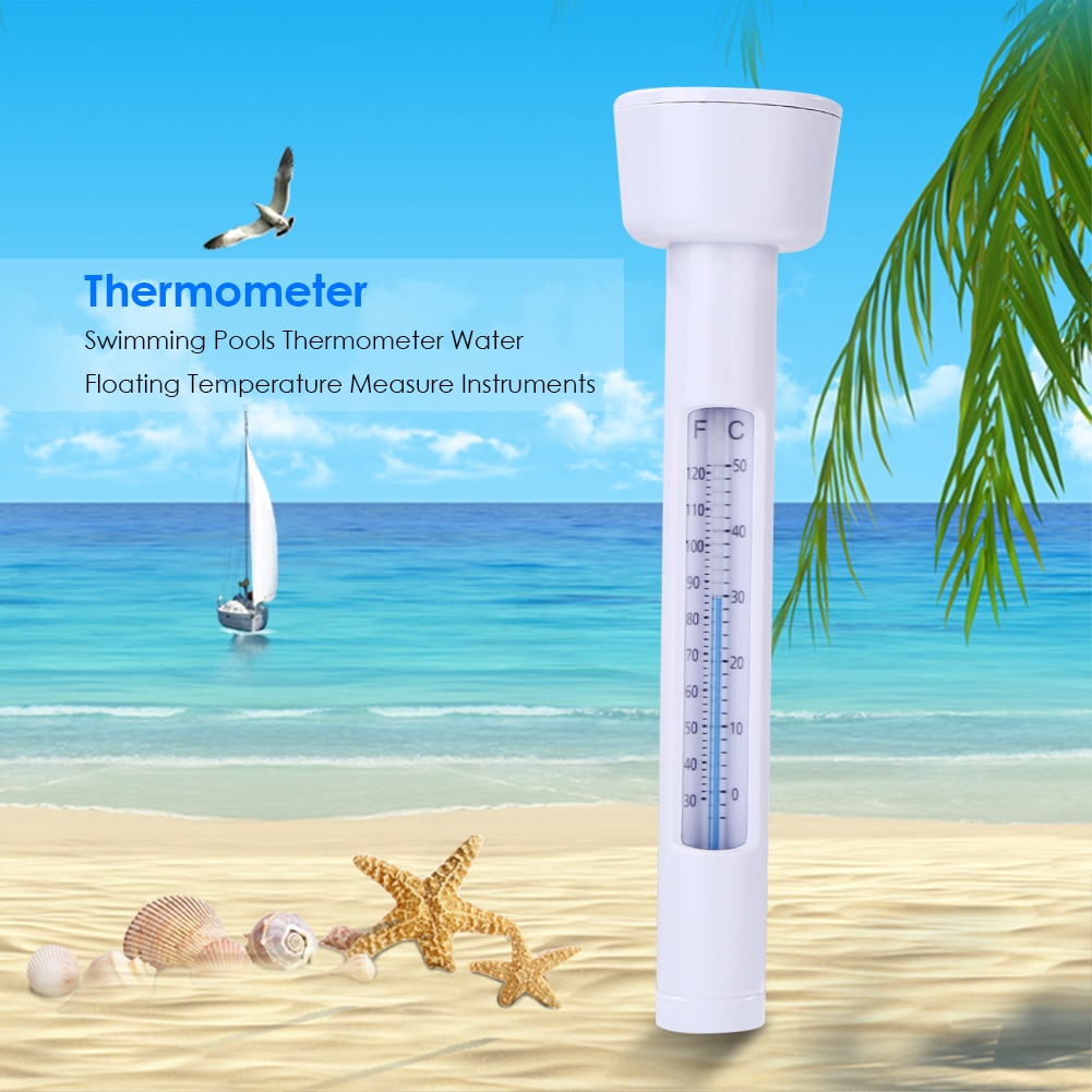 Practical Swimming Pool Floating Thermometer Multi-functional Durable Spa Tub Ponds Temperature Measuring Meter