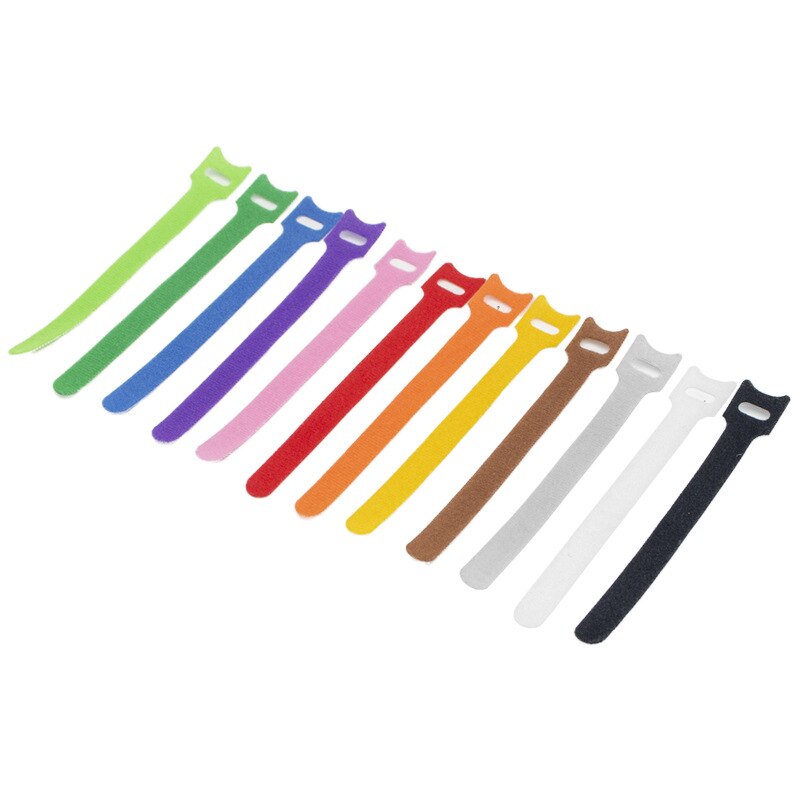 30pcs/set Adhesive Loop Hook Nylon Hook And Loop Strap Cable Ties Reusable Wire Organizer Self Adhesive Clip Holder Ties Strap