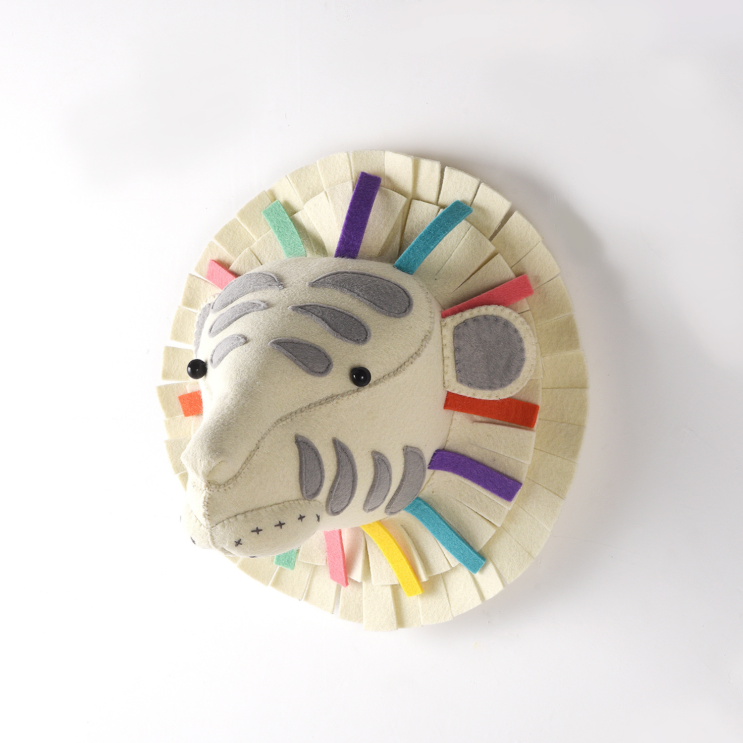 Ins Nordic Animals Head decorazione murale feltro fatto a mano teste di animali appeso a parete giocattoli di peluche Baby Boy Room Kids Girl Room Decor