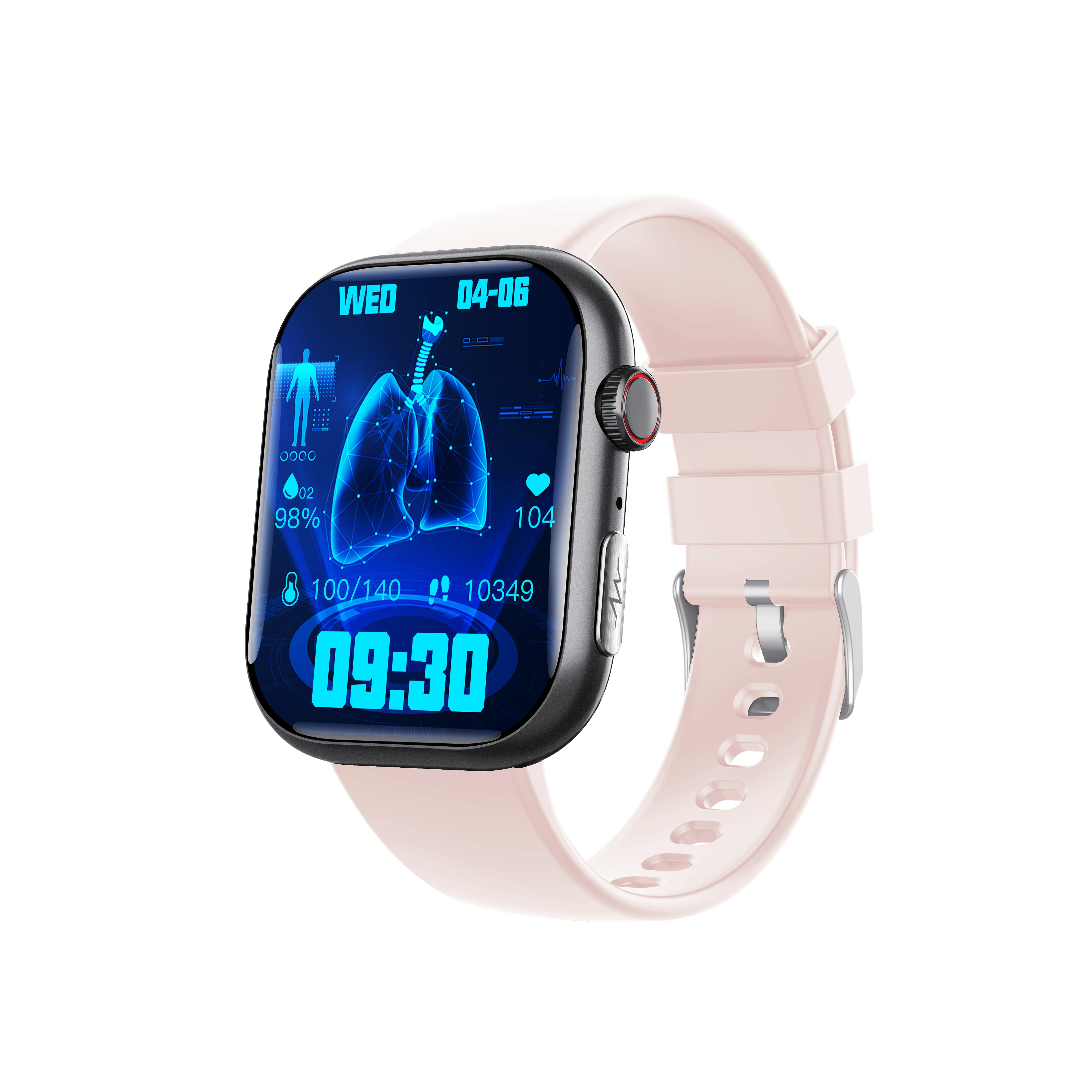 F100 Smartwatch 2024 Watches For Men Women With Bluetooth 5.3 Ecg Measurement Waterproof Oca Lcd Outdoor Smartwatch For Xiaomi: WHITE