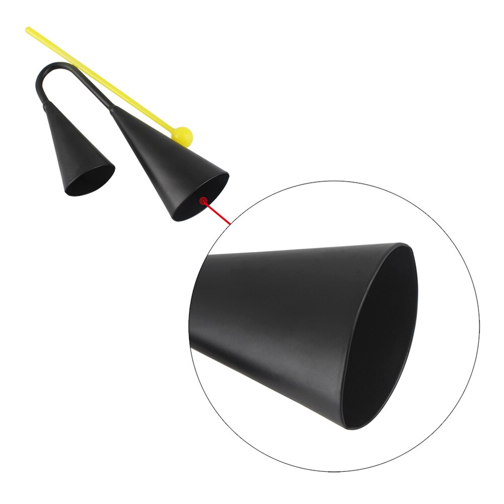 1 * Two Tone Cowbell Two Tone Metal Bell Cowbell Percussion Instrument With Striker Musical Toy