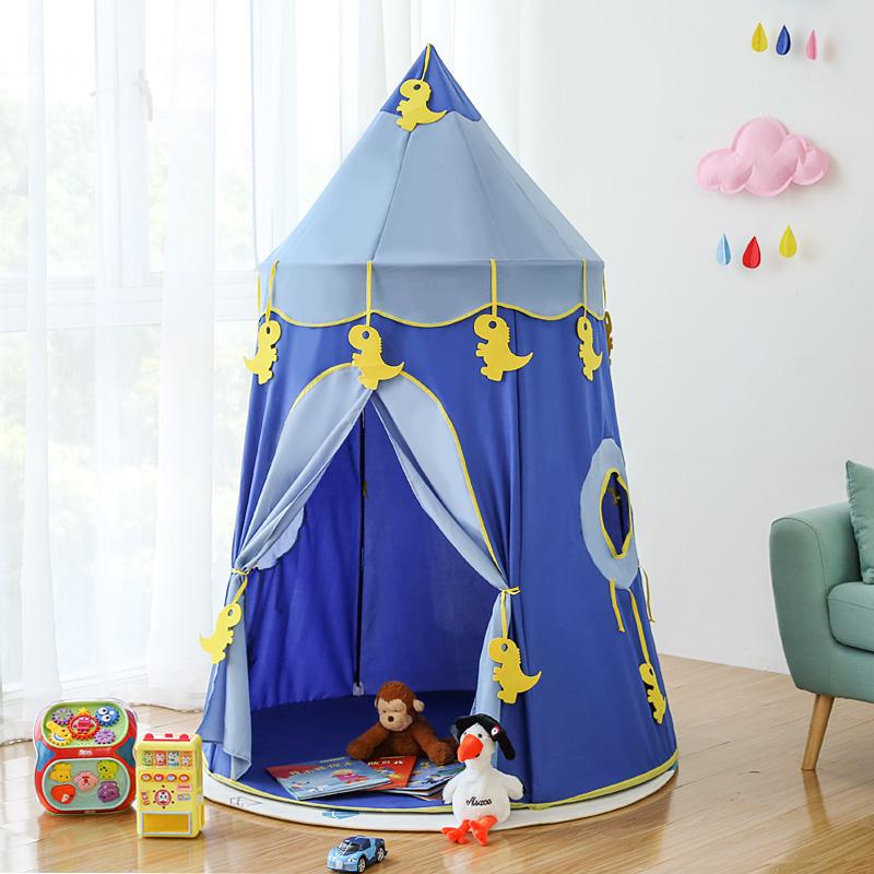 Akitoo tenda dei bambini coperta casa del gioco della ragazza del ragazzo giocattolo casa telecamera della principessa del bambino castello bambino a casa yurta regali: Blu