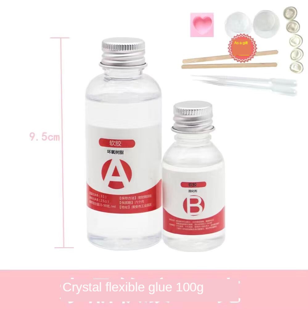 Clear AB Crystal Glue Resin Epoxy High Adhesive 1:1 AB Epoxy Glue For DIY Resin Jewelry Making Accessories 100g/200g/500g/1000g: 9