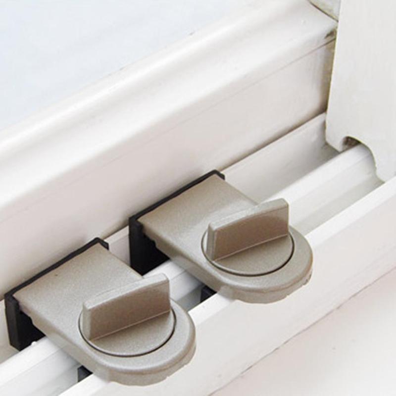 Child Safety Lock Anti-theft Lock Push-pull Plastic Steel Aluminum Window Stopper Door Window Lock