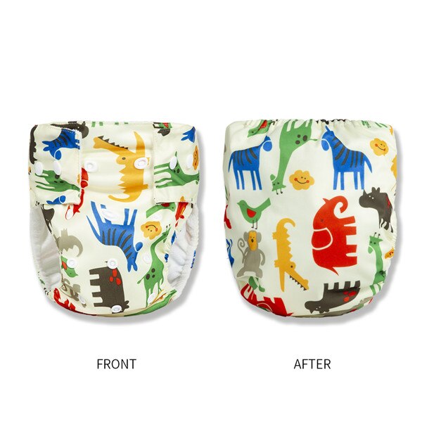 Wasbare Baby Doek Luiers Herbruikbare Luiers Ajustable Luier Broek Waterdicht Luiers Pocket Doek Nappy Cover: Dinosaur