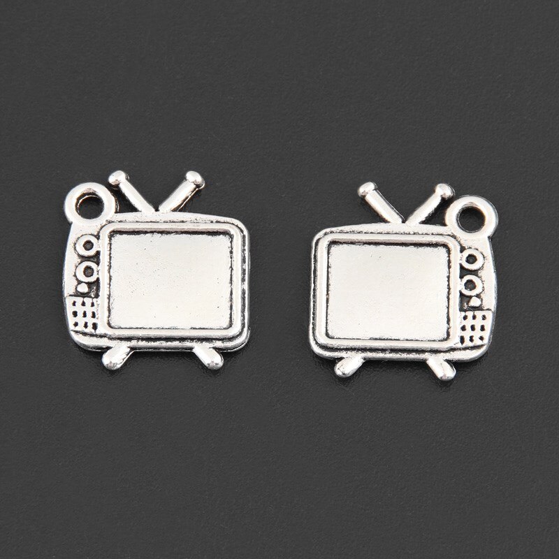 50pcs Couleur Argent 15x13.5mm Télévision Charmes Nécessités Quotidiennes TV Pendentif Fit BIJOUX À BRICOLER SOI-MÊME Des Accessoires Artisanaux