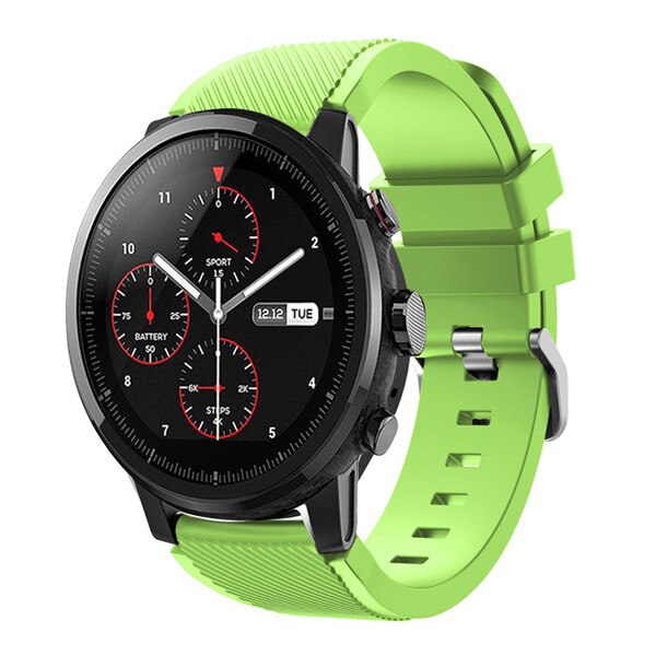 22mm Morbido Gel di Silice Sport Watch Band Strap Per Huami Amazfit Stratos Astuto Della Vigilanza per Amazfit Ritmo Stratos 2/ 2 s Cinghie Braccialetto: green