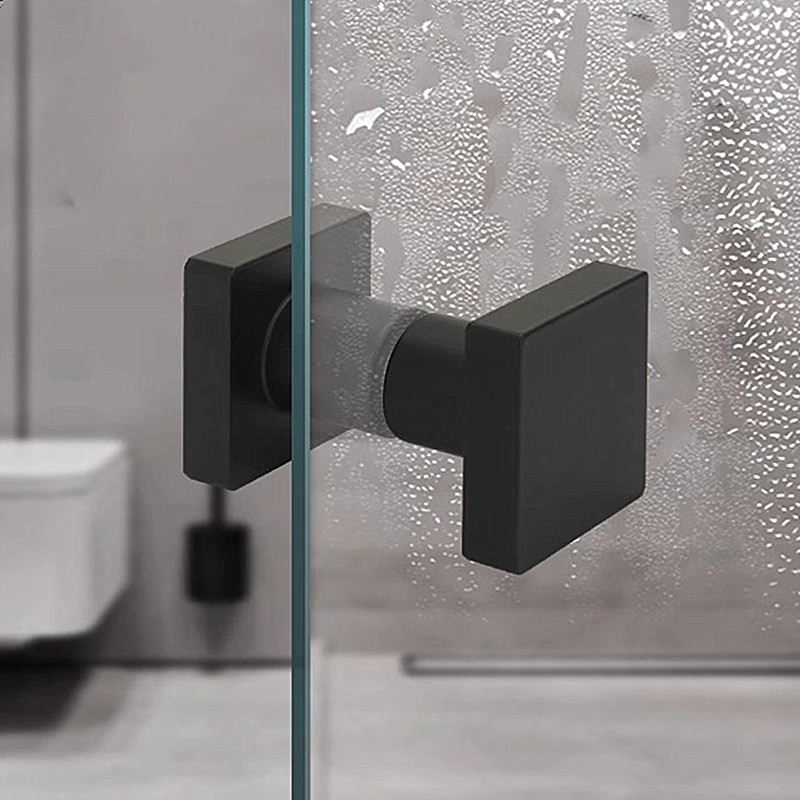 Perillas de puerta de vidrio cuadradas, aleación de aluminio, tirador de puerta de Granero, tiradores de puerta corredera de baño, herrajes para muebles, tiradores de armario de cocina: Marfíl