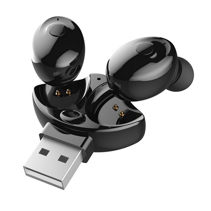 Tws bluetooth 5.0 oordopjes draadloze bluetooth twins oordopjes stereo oordopjes in-ear headsets voor mobiele telefoon: Usb binaural