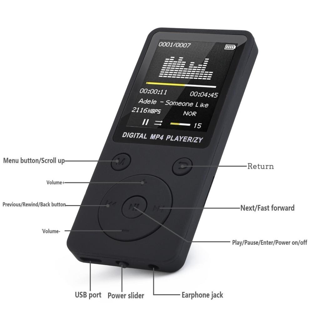 Producto más vendido en , reproductor de música MP3/MP4 portátil sin pérdidas de , reproductor de música FM, compatible con
