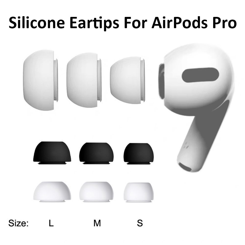 Auriculares de silicona suave para Apple Airpods Pro, tamaño L, M y S, auriculares para Airpods 3